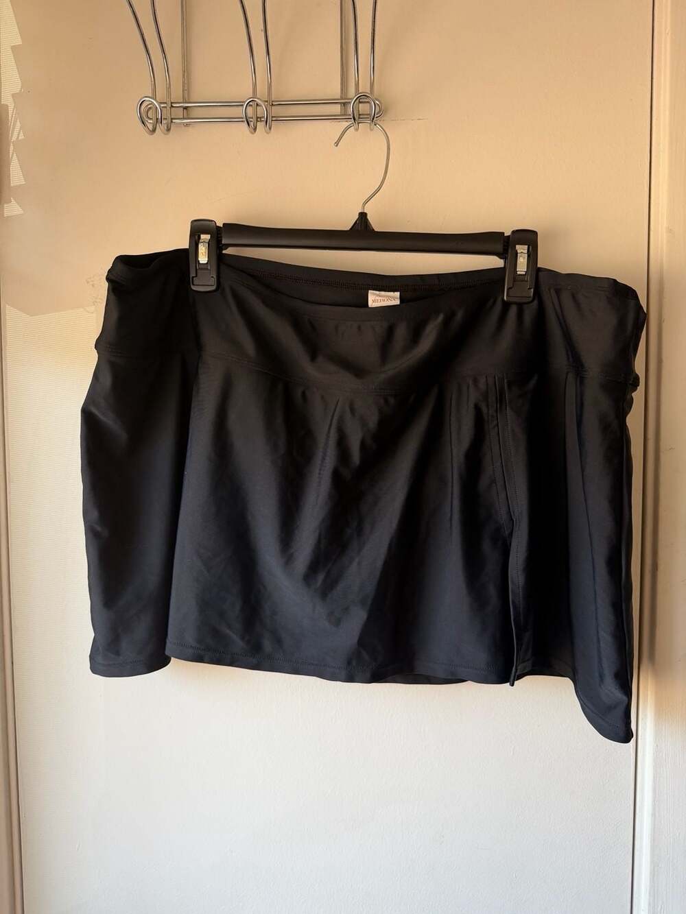 Merona Swim Skort Size 24W/26W Black Swimsuit Bottom